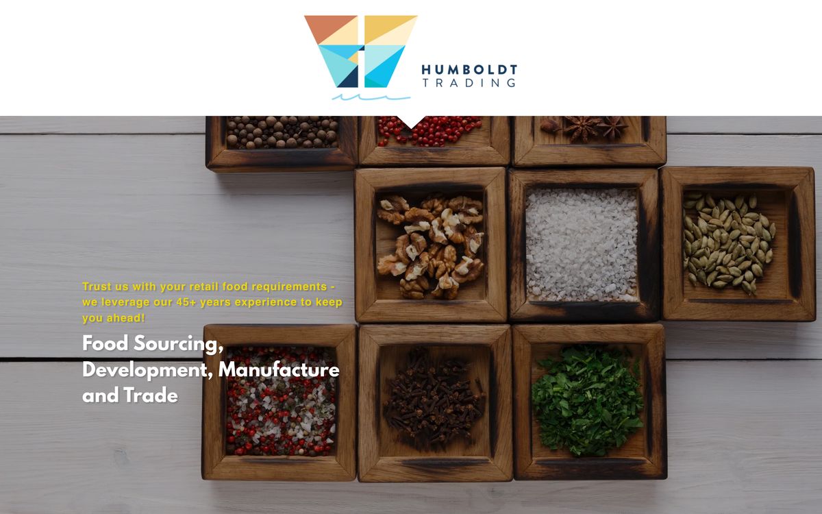 The humboldt.global homepage — Humboldt Trading's food sourcing site.